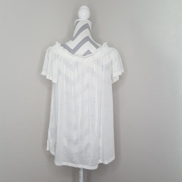 Seven 7 Off White Short Sleeve Top - Picture 3 of 8